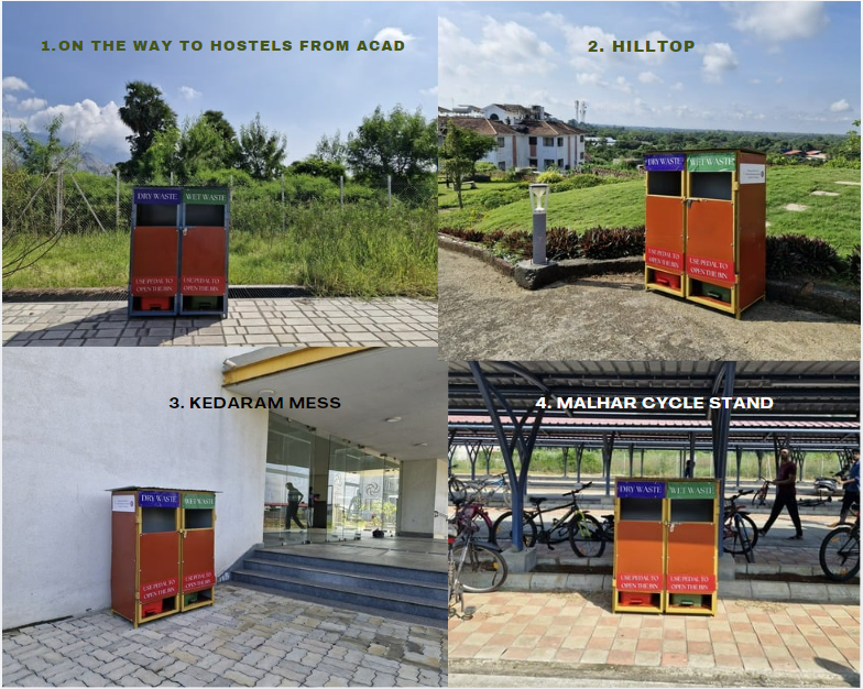 Dustbin locations at IIT Palakkad